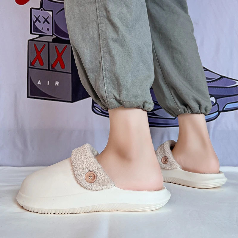 Новые хлопковые тапочки домашняя обувь удобные мужские на толстой подошве