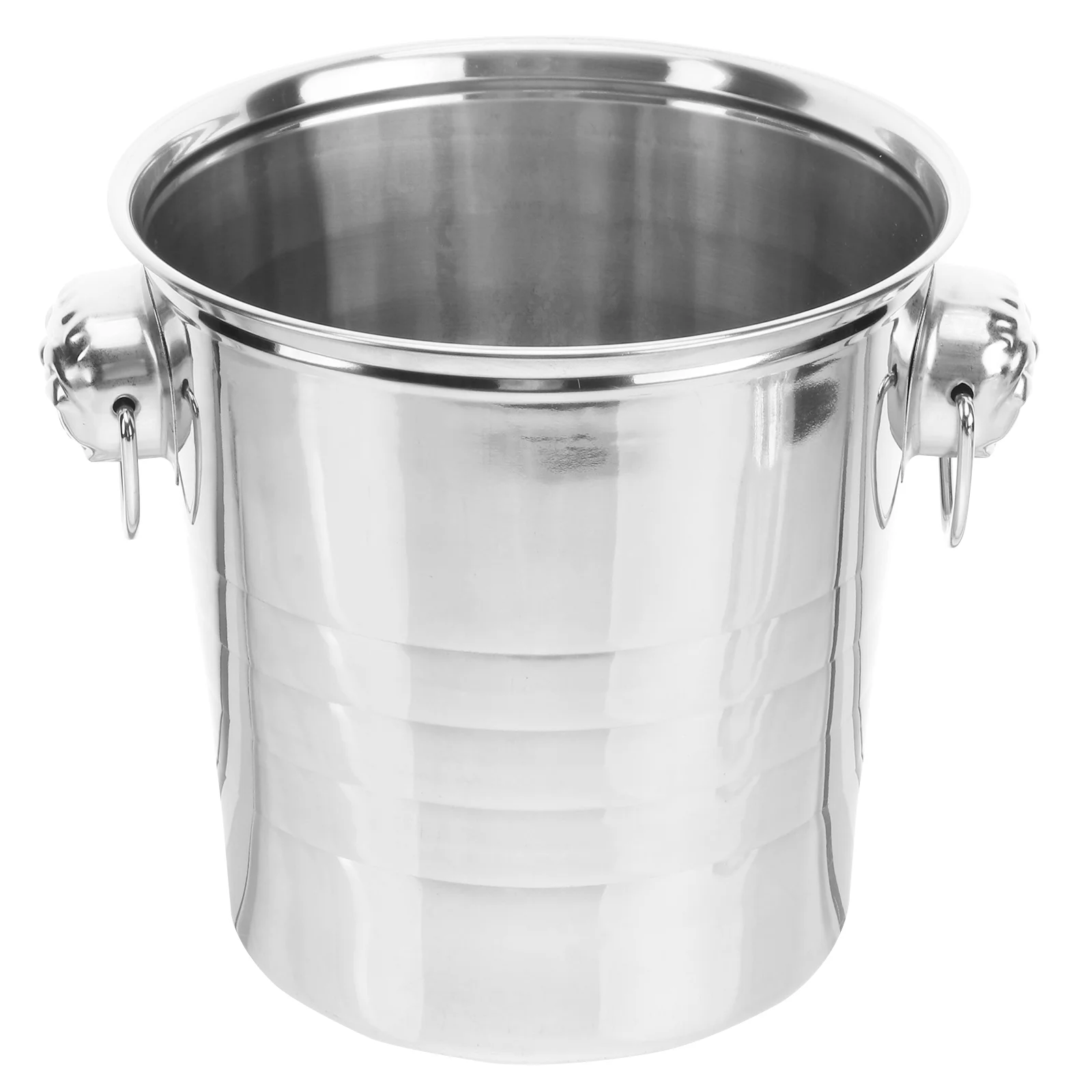 

Container Lid Stainless Steel Ice Bucket Anti-rust Champagne Bottle Sturdy Beverage Cooling