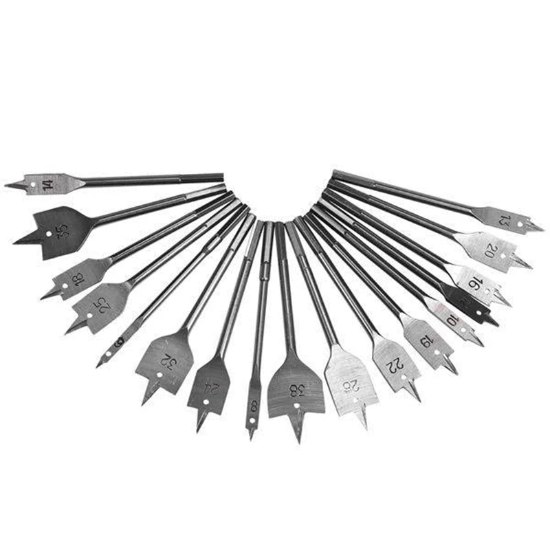 

17 Pieces Of 6-38Mm Woodworking Tool Set Flat Drill Bit Flat Shovel Drill Bit Woodworking Tool Flat Drill Bit Set