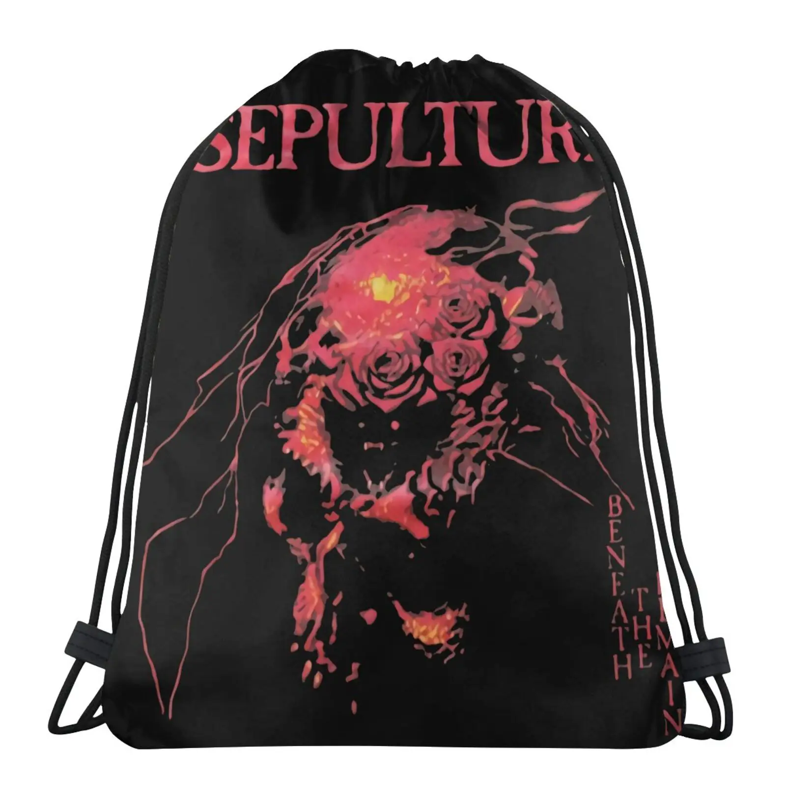 

Sepultura мужской рюкзак с металлической лентой, сумка для макияжа, сумки на шнурке, сумка-тоут на заказ, тканевая сумка, сумка для экрана, женски...