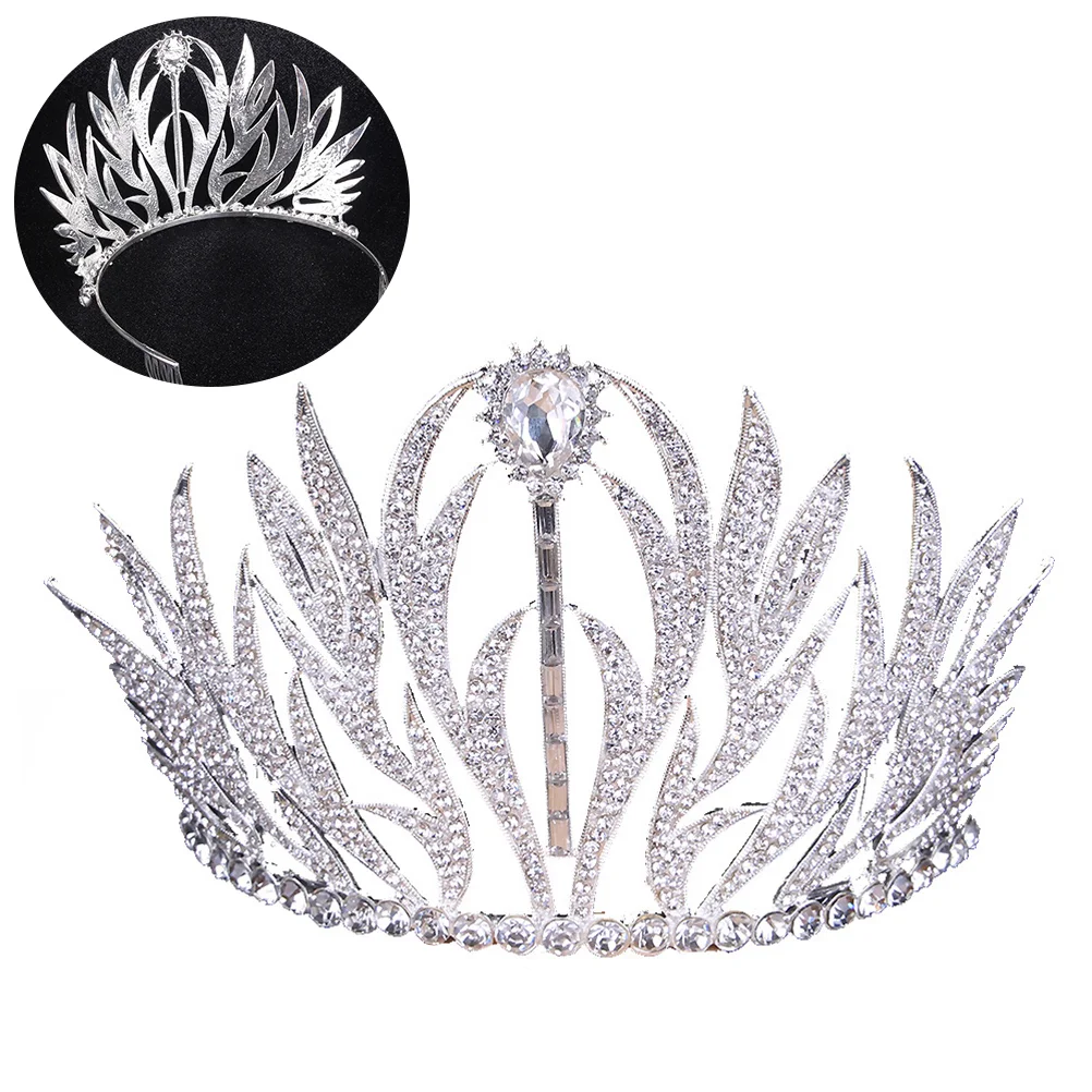 

Hair Brush Women Wedding Rhinestone Headpiece Baroque Vintage Hair Accessories Women Birthday Forehead Chain