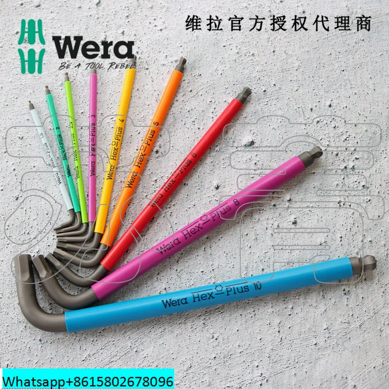 

German Vera Wera Rainbow Color Single Extended Ball Hex key 950SPKL 1.5-10