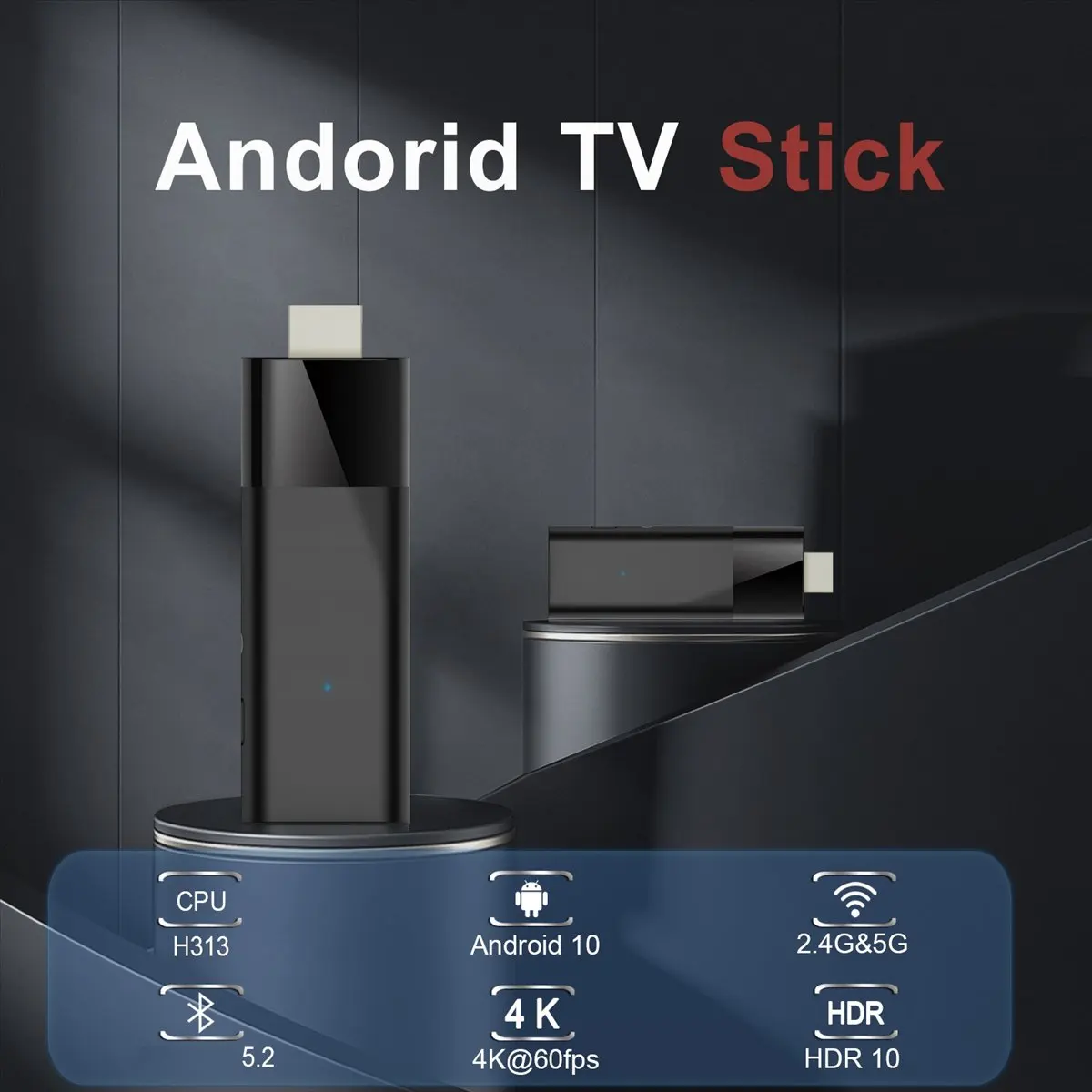 Фото ТВ-приставка Blacksale Q6 Mini + Bluetooth-пульт с голосовым управлением, Android 10, 2 ГБ+16 ГБ, Wi-Fi 2.4G+5G, BT4.0, H313, Smart TV Box, Android TV Stick №1