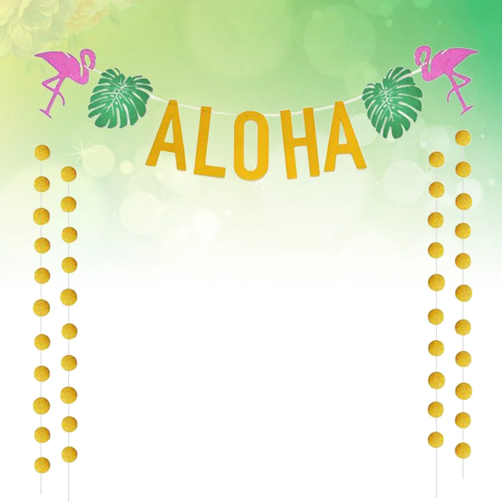 

1 Set Monstera Banner Set for Luau Party Beach Party Hawaii Summer Party Tropical Party