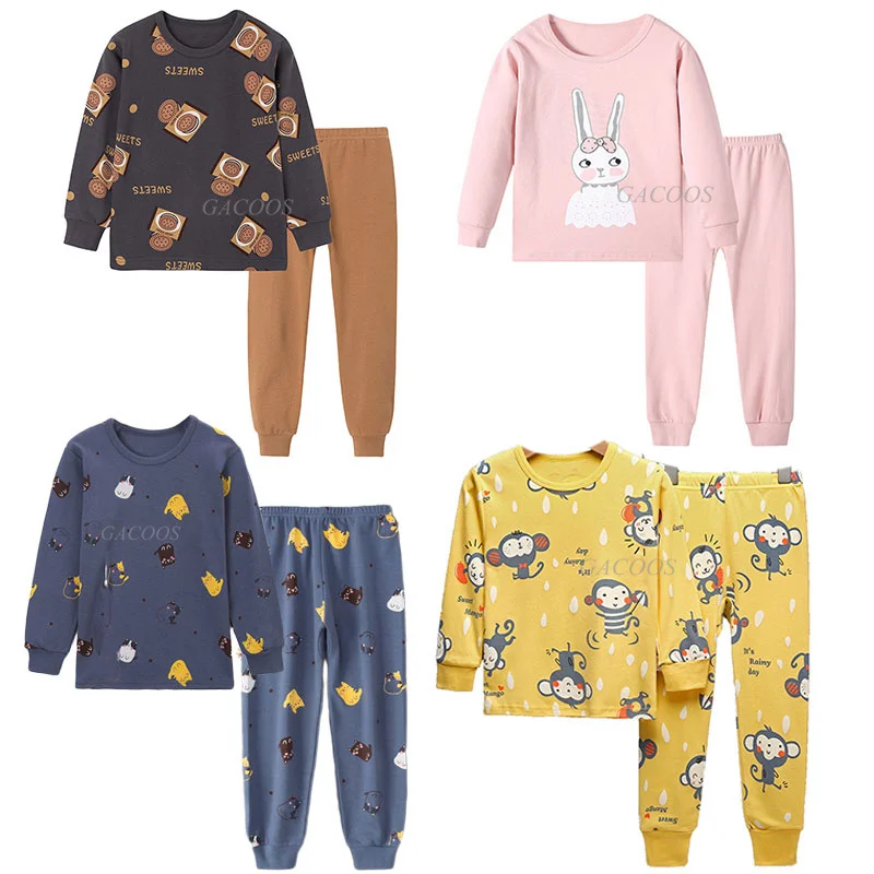 

Kids Boys Girls Pajamas Set Winter Child Pajama Children Sleepwear Toddler Girls Pjs Cotton Clothing Sets for 4 6 8 9 12 Years
