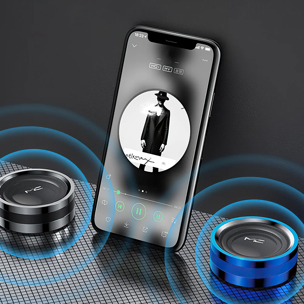 SAMTIAN Wireless Speaker 2022 Popular Subwoofer Mini Outdoor Sports Round Small Steel Cannon Bt Support TF Card U Disk |
