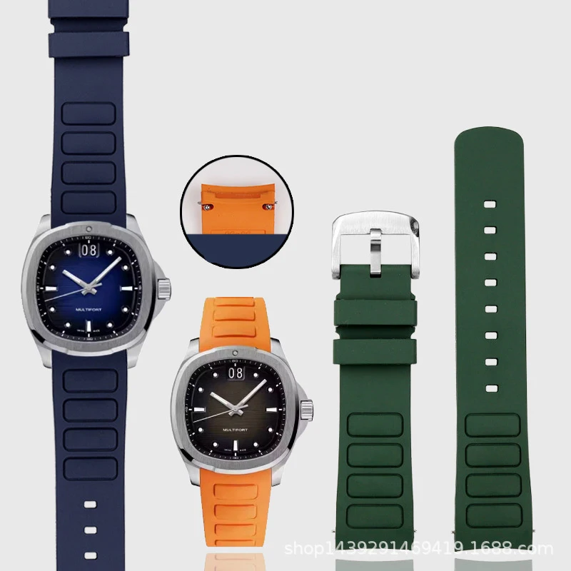 Для Mido Multifort TV M049.526 водонепроницаемый резиновый ремешок для часов 22 мм M049