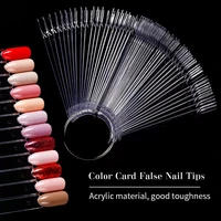 false nail tips nature clear black nail artificial sculpted fake finger full card nail gel polish art display practice