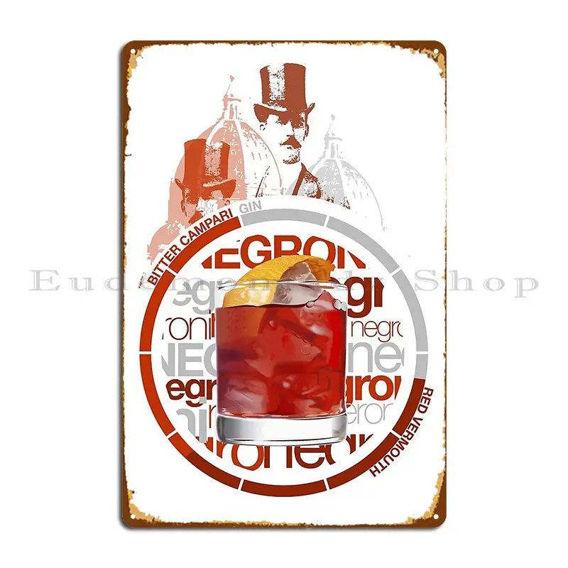 Negroni рецепт Matrioska металлический знак забавная печать роспись стены Декор Бар