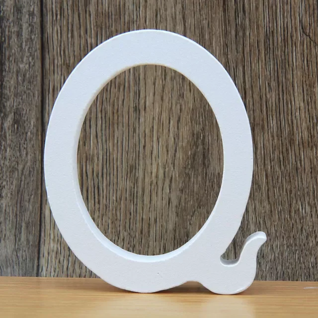 

8CM Diy Freestanding Wood Wooden Letters Home Decorations White Alphabet Wedding Birthday Party Personalised Name Design