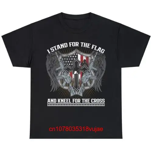 I Stand for the Flag and Kneel Cross USA Gun футболка с длинным или коротким рукавом