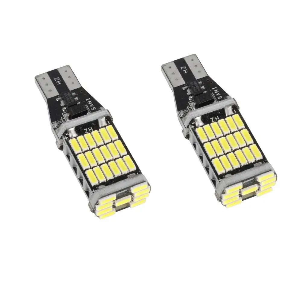 

2pcs Car T15 W16w 45smd Car Led Reversing Light TurnSignal Tail Light With 4014 High-power Chip 6500k Long Lasting Light