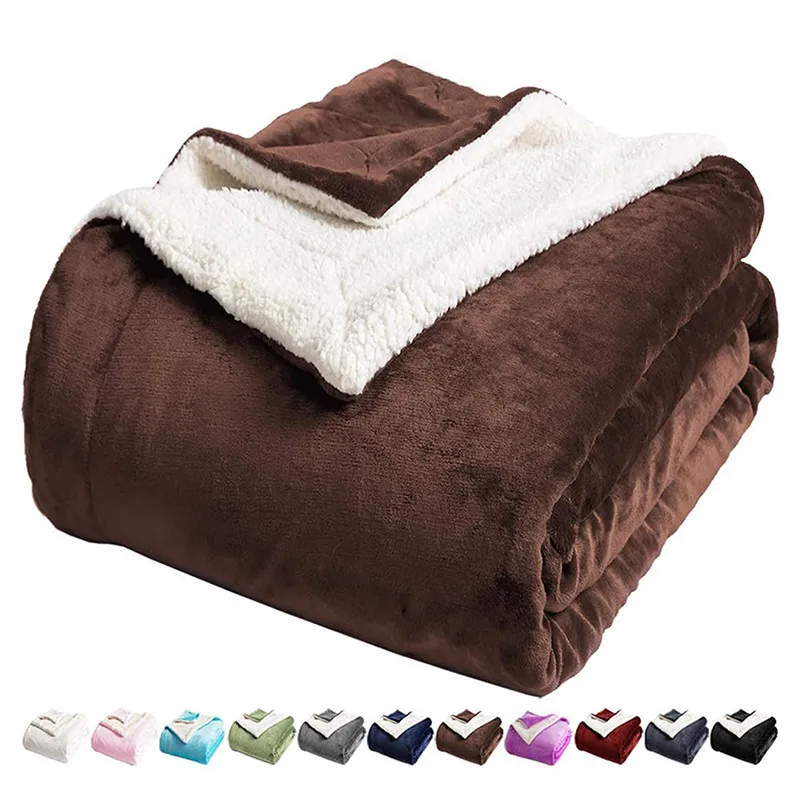 

Sherpa Fleece Blanket Super Soft Fuzzy Plush Warm Cozy Fluffy Microfiber Couch Throw Velvet Double Reversible Luxurious