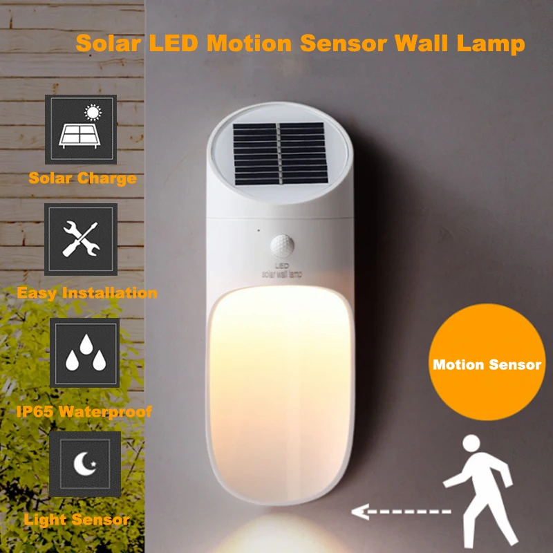 

Outdoor Solar Lamp PIR Motion Sensor Wall Light Waterproof Solar Garden Decoration Light Indirect Wall Light Solar LED Lights