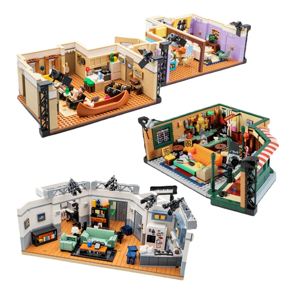 

Classic TV Building Block Bricks Drama Central Perk Cafe Friends Apartment Compatible 10291 10292 21319 21328 Model Toy Kid Gift