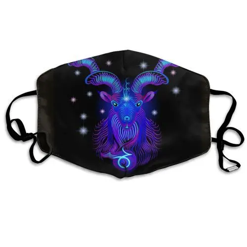 

12 constellation Adult Christmas Printing Face Mask Washable Mouth Fabric Halloween Cosplay Mask Reusable Santa Earloop Mouth