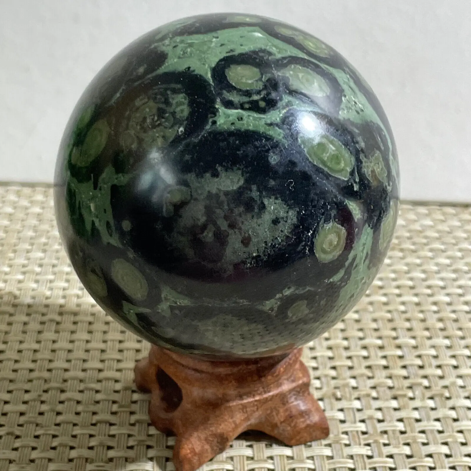 Натуральный камень в виде павлиньих глаз, шар Kanbaba, украшение для домашней комнаты космической искусственной кожи, лечение кристаллов для медитации