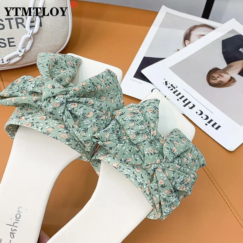 

Slippers Bow Slides Summer Shoes Women Glitter Jelly Slides Women's Flip Flop Flat Sandals Flat with Sexy Cute Sandals 6