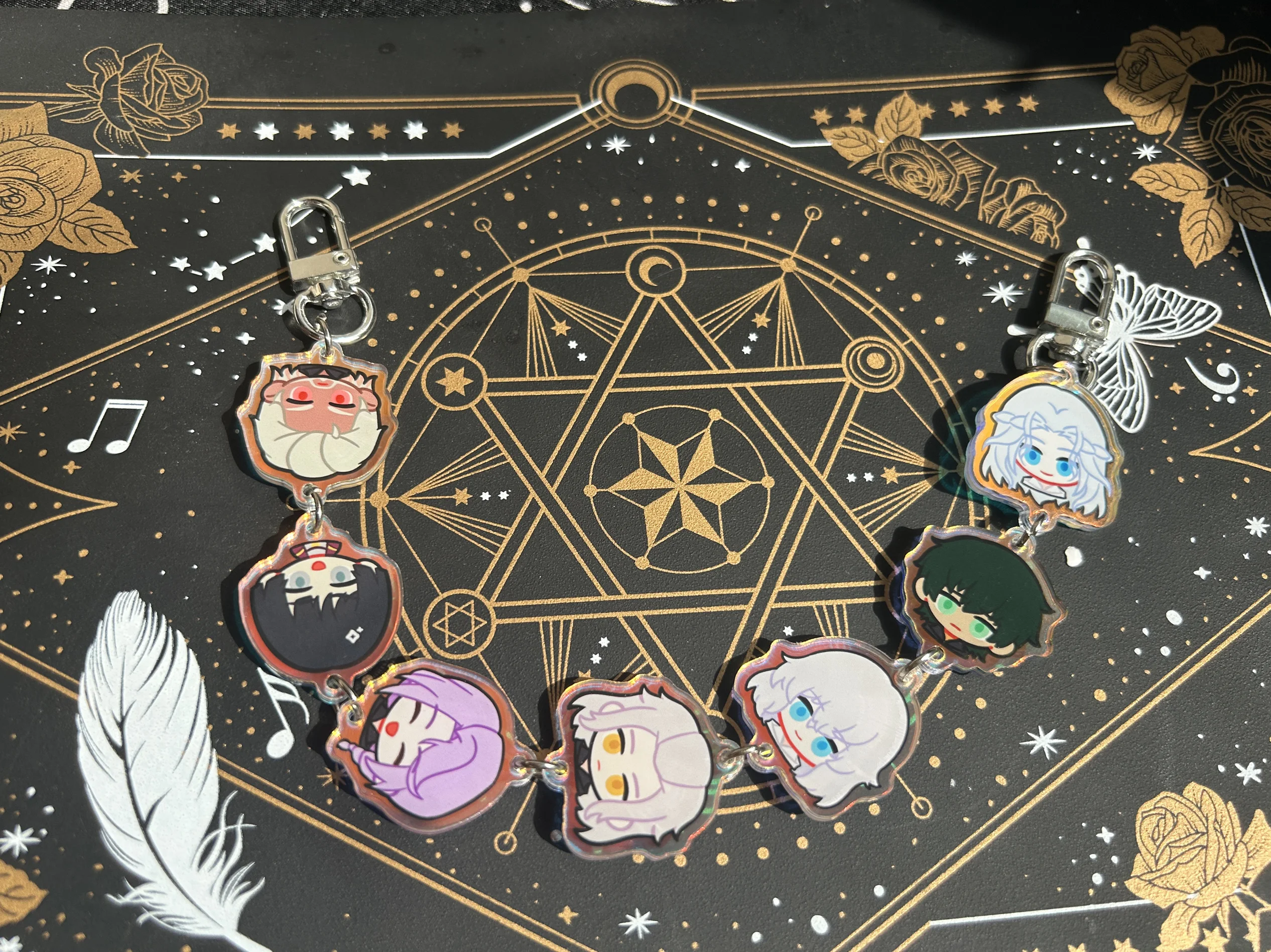 Аниме Hermes Fandaniel Themis Lahabrea FF14 акриловый кулон мультяшный брелок для ключей сумка