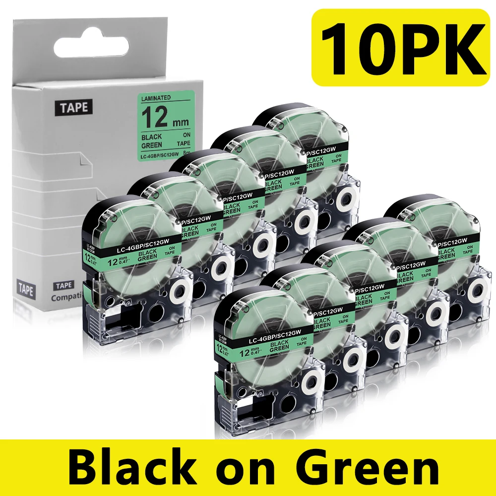 

10 шт., ss12 кВт, совместим с Epson, Kingjim, LW-300, принтер для этикеток Epson SC12GW, ST12KW, SC12BW, SC12YW, SC12RW