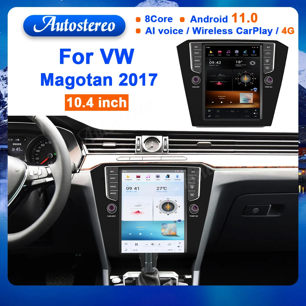 

Автомагнитола для Volkswagen VW Magotan 2017, Android 11, 128G, GPS-навигация, автостерео, головное устройство, мультимедийный плеер, магнитофон, IPS-экран
