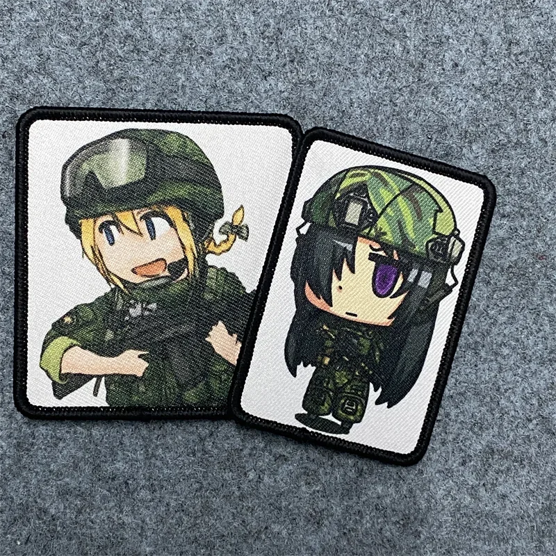 Милые нашивки в стиле аниме тактические значки аниме-злодеи моральные с принтом