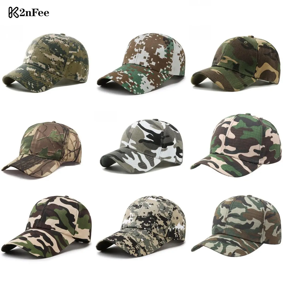 

Camouflage Military Army Camo Adjustable Baseball Cap Tactical Summer Sunscreen Hat Airsoft Hunting Camping Hiking Fishing Caps
