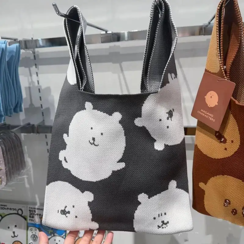 Kawaii Chiikawa Hachiware Usagi портативная сумка большой емкости вязаная большая холст
