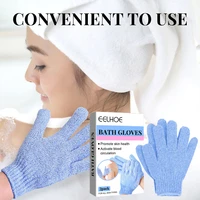 1 pair shower gloves exfoliating gloves five finger bath gloves bath body scrub exfoliator for men women mud scrubbing