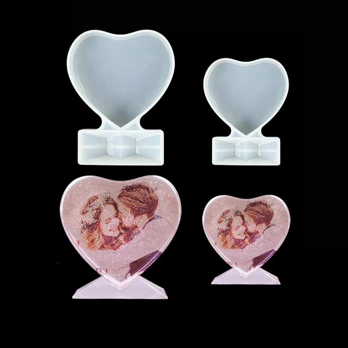 

Heart Shape Photo Frame Silicone Mold Resin Epoxy Mold Casting DIY Photo Silicone Mold for Home Decoration