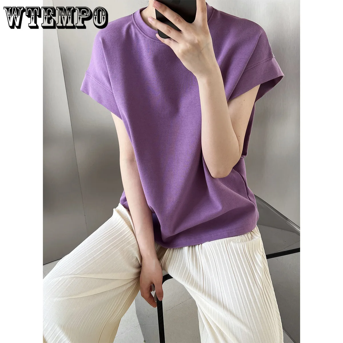 

Outline Right Shoulder Short Sleeve T-Shirt Women Summer Loose Doll Sleeve T-Shirt Top Drop Shipping