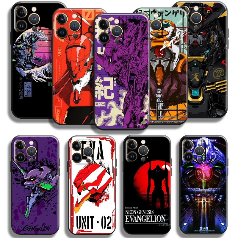 

Anime Neon Genesis Evangelion EVA For Apple iPhone 13 12 11 Pro Max Mini X XR XS Max SE 5 5s 6 6S 7 8 Plus Phone Case Coque