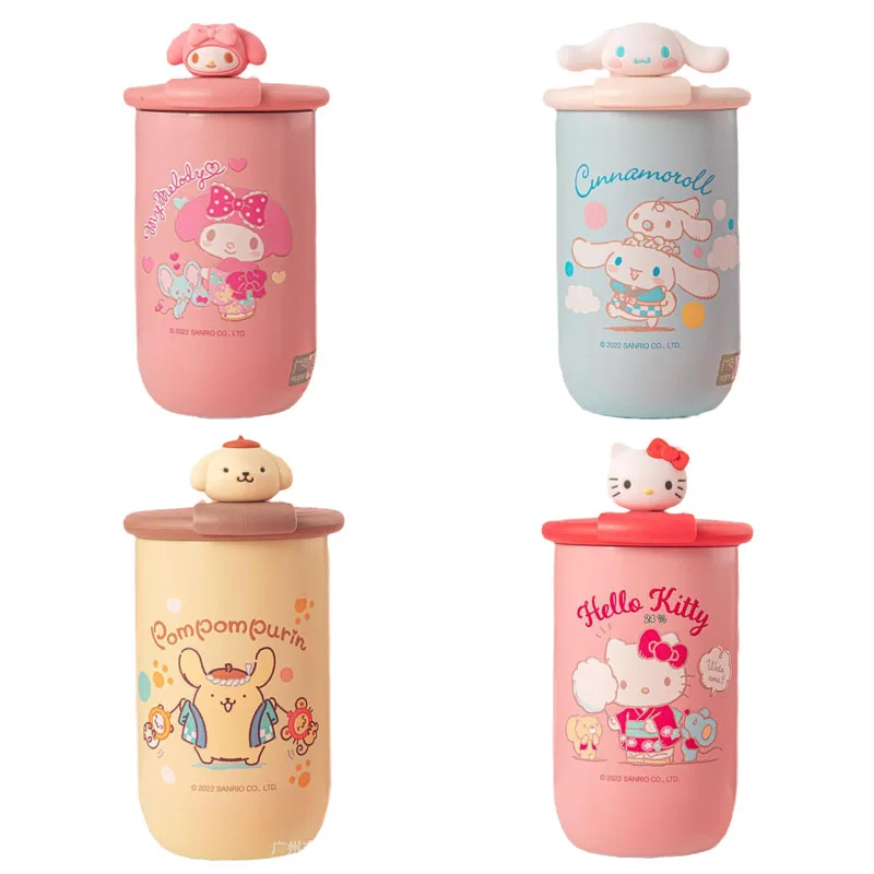 

Kawaii Sanrios My Melody Hellokittys Cartoon Anime Portable Household 304 Stainless Steel Thermos Cup Cute Water Bottle 380ML
