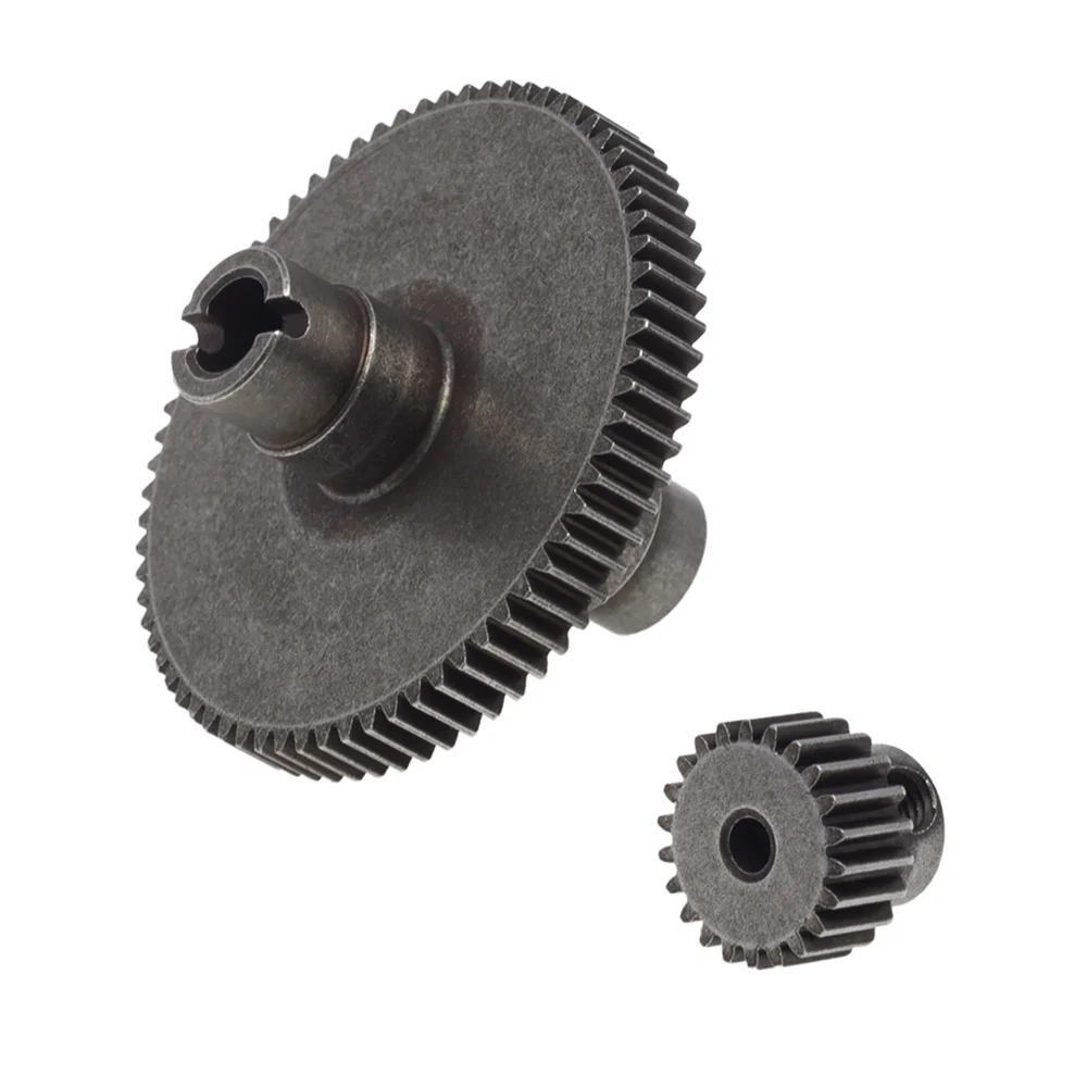 

Metal Steel Diff Main Gear Reduction Gear + Motor Gear for WLtoys 104001 1/10 RC Car Upgrade Parts Accessories
