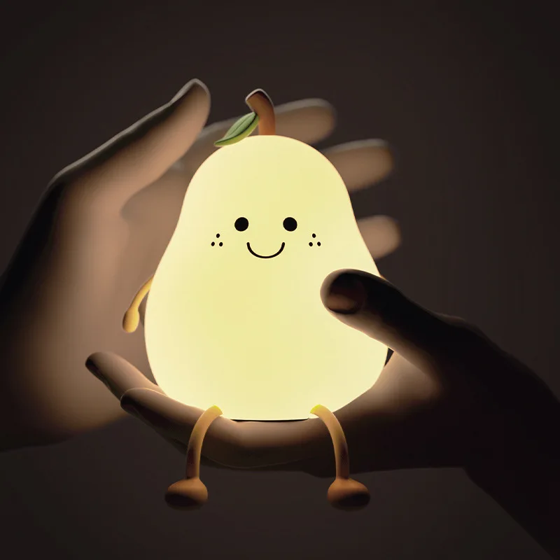 

Led Lamp Usb 2023 New Creative Baby Light Bedroom Bedside Decoration Wholesale Pear Night Light Valentine Day Cute Bedroom Decor