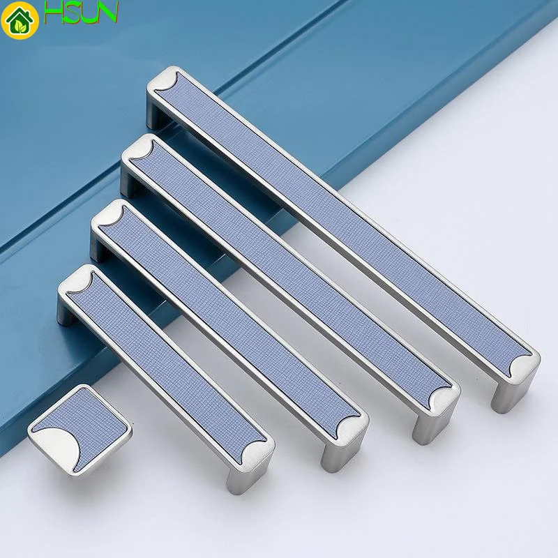 

zinc alloy leather handle Nordic Light luxury wardrobe handle single hole drawer handle hardware handle Wenzhou