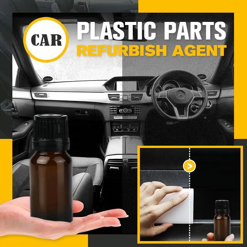 

10ML Car Plastic Parts Refurbish Agent Liquid Plastic Restorer Polish Long-Lasting Car Maintenance Renovated Coating Supplies