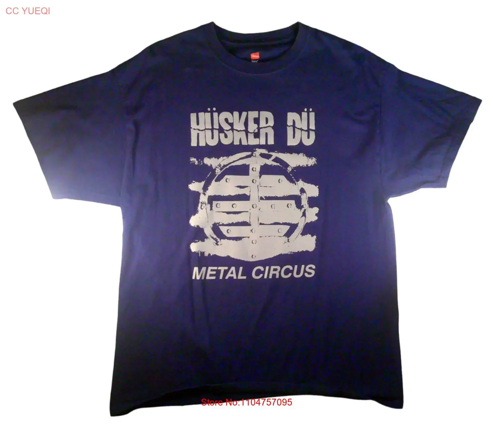 Фото Футболка Hüsker Dü Metal Circus EP 2010s, большая винтажная стильная унисекс, удобная, стильная, слегка повседневная, модная, мягкая, универсальная №1