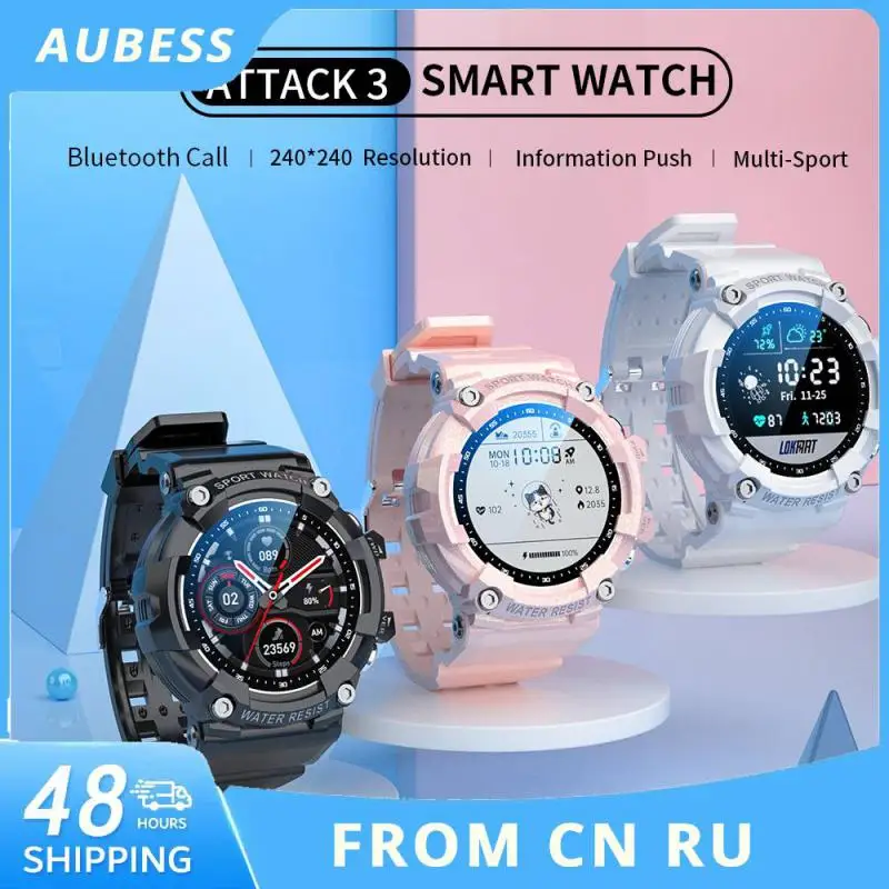 

Смарт-часы LOKMAT ATTACK 3 с Bluetooth, пульсометром, водонепроницаемые