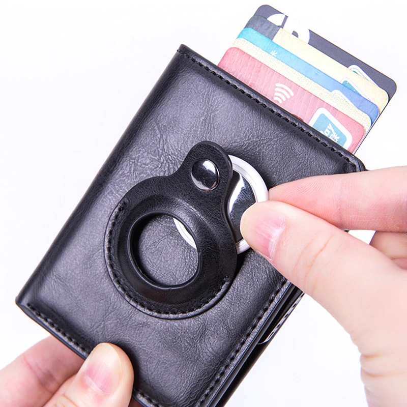 

Держатель для карт для Airtag Rfid, маленький мужской кошелек, сумка для денег, кожаные женские кошельки, кошелек, сумка с бирками на воздухе для ...