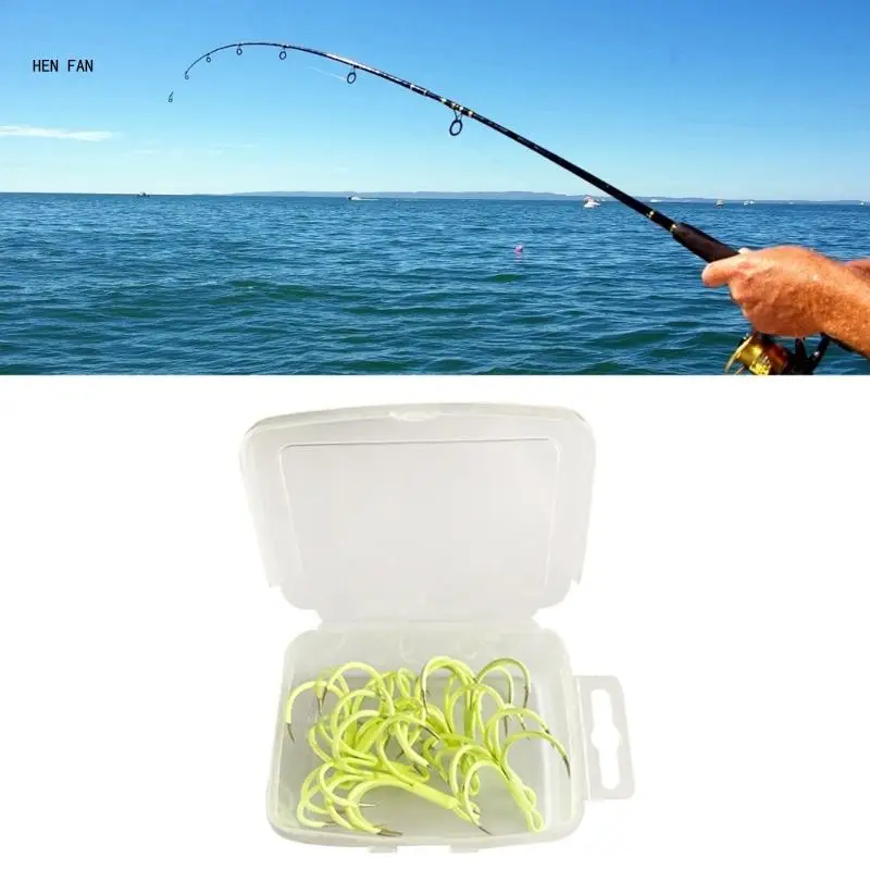 5/10 шт. светящиеся четырехместные якорные крючки 16 # 18 ночные рыболовные M89D