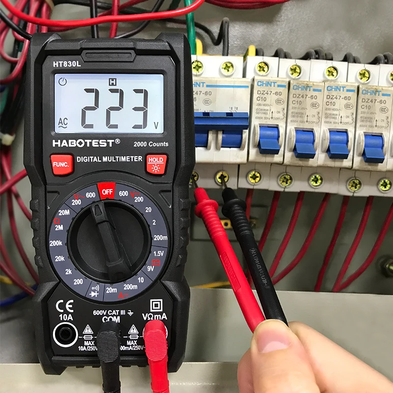 

HT113 Digital Multimeter 2000 Counts DC 10A Battery Tester Portable Continuity Diode test High Precision