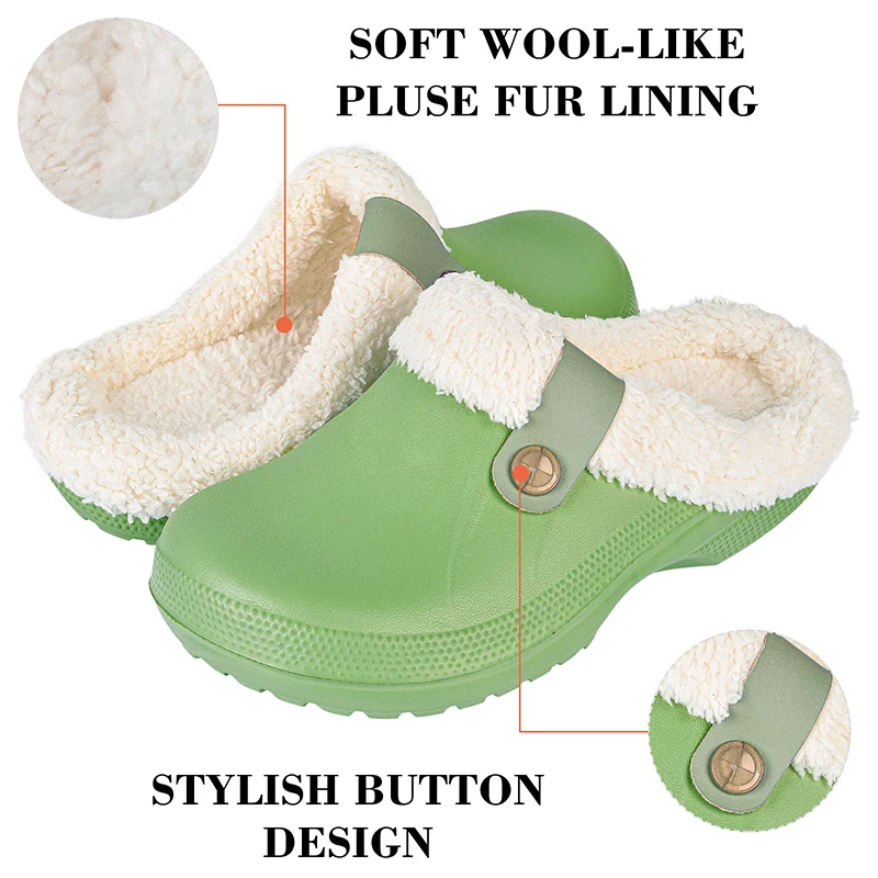 Женские теплые тапочки на осень и зиму мягкие водонепроницаемые плюшевые тапки