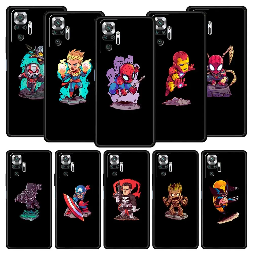 

Disney The Avengers Hero Phone Case For Xiaomi Redmi Note 11 10 8 Pro 10S 9S 9 9T 8T 9C 9A 8A 7 K40 Gaming K50 11T 5G Cover