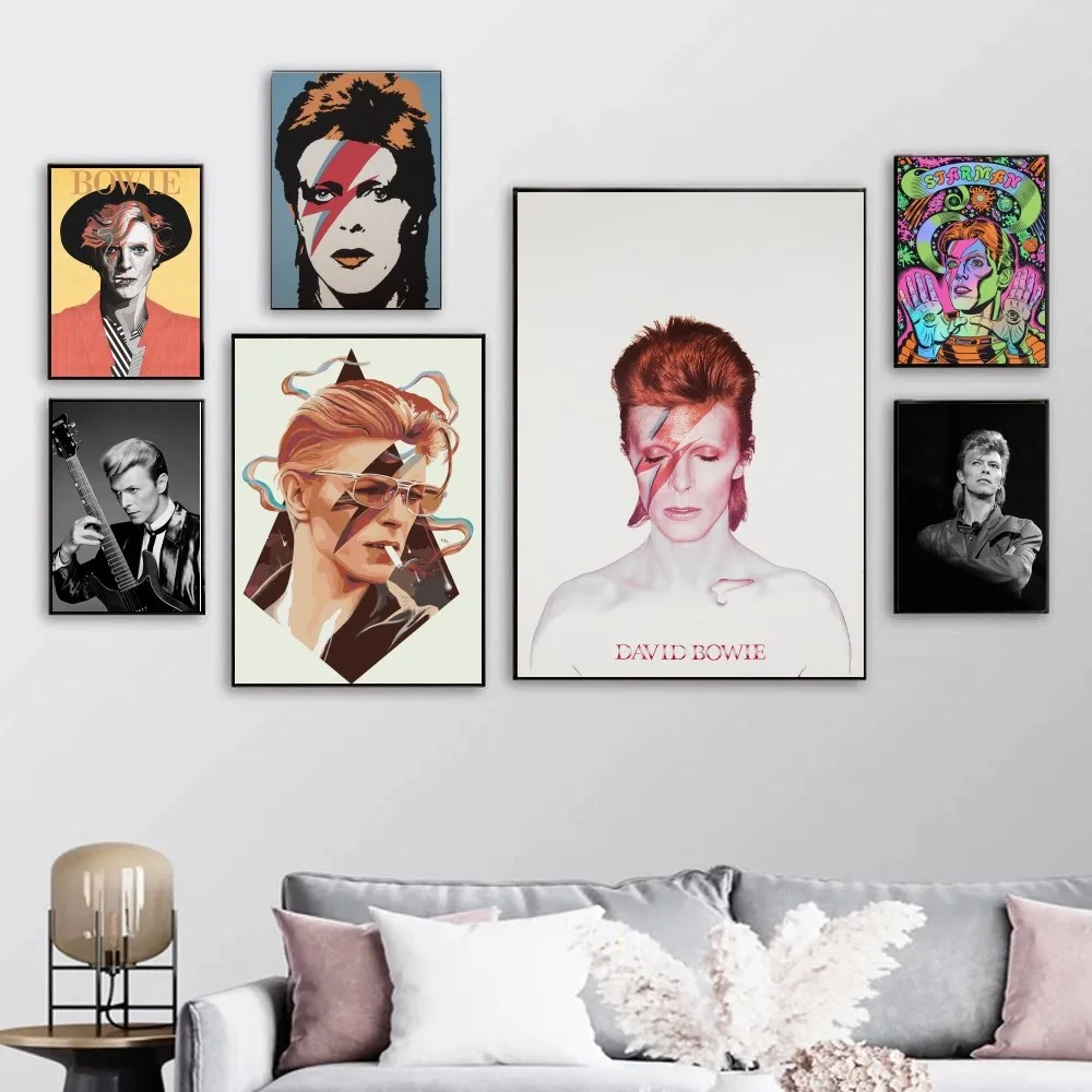 1 шт. D-David Hot Singer B-Bowie плакат самоклеящиеся искусства детской кофейни бара комнаты