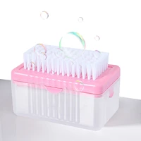 foaming soap box holder soap dish with drain and roller portable multifunctional storage soap dish for home bathroom kitchen