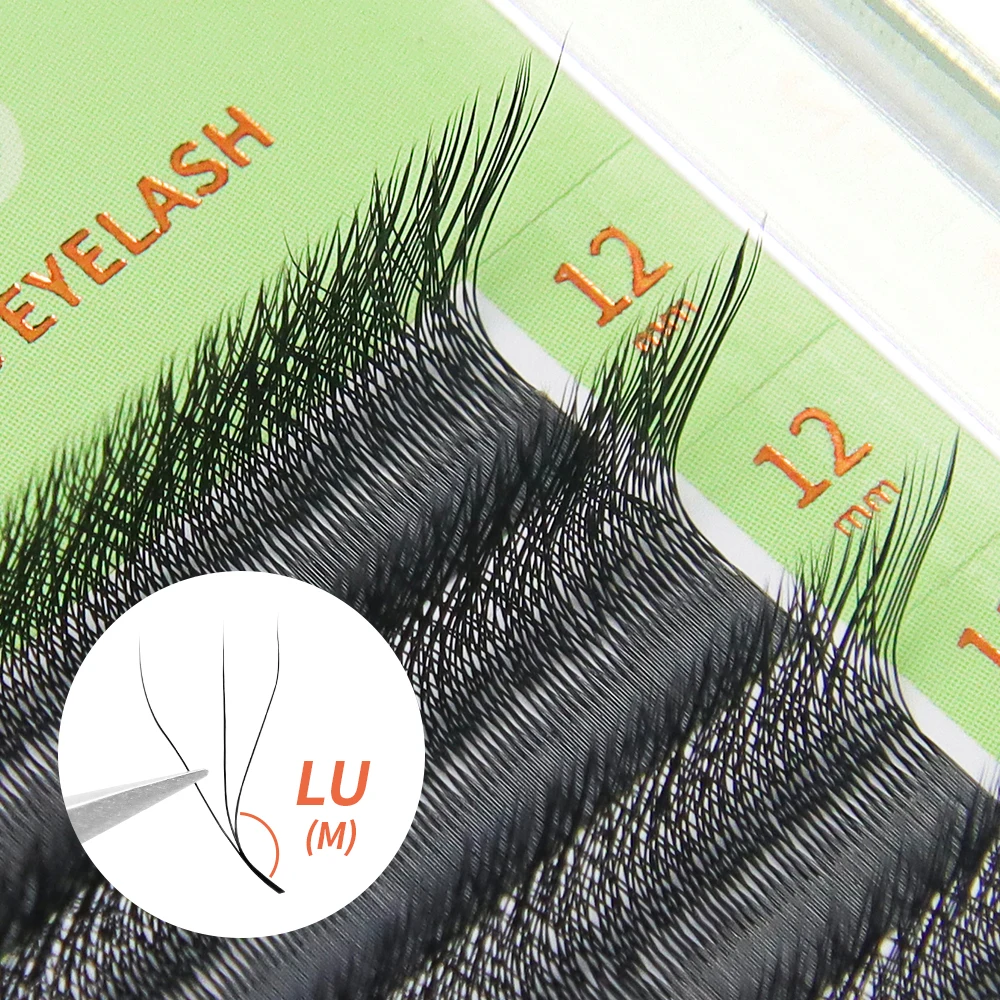 GLAMLASH W-образные 3D объемные ресницы Размер L/LU/M Натуральные длинные стильные