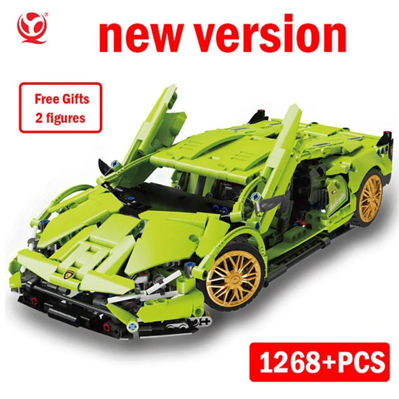 1677pcs City Pull Back Racing Technical Toys for Boys Building Blocks Ferraried Sport Car Bricks Set F1 42141 42096 Toy boy |
