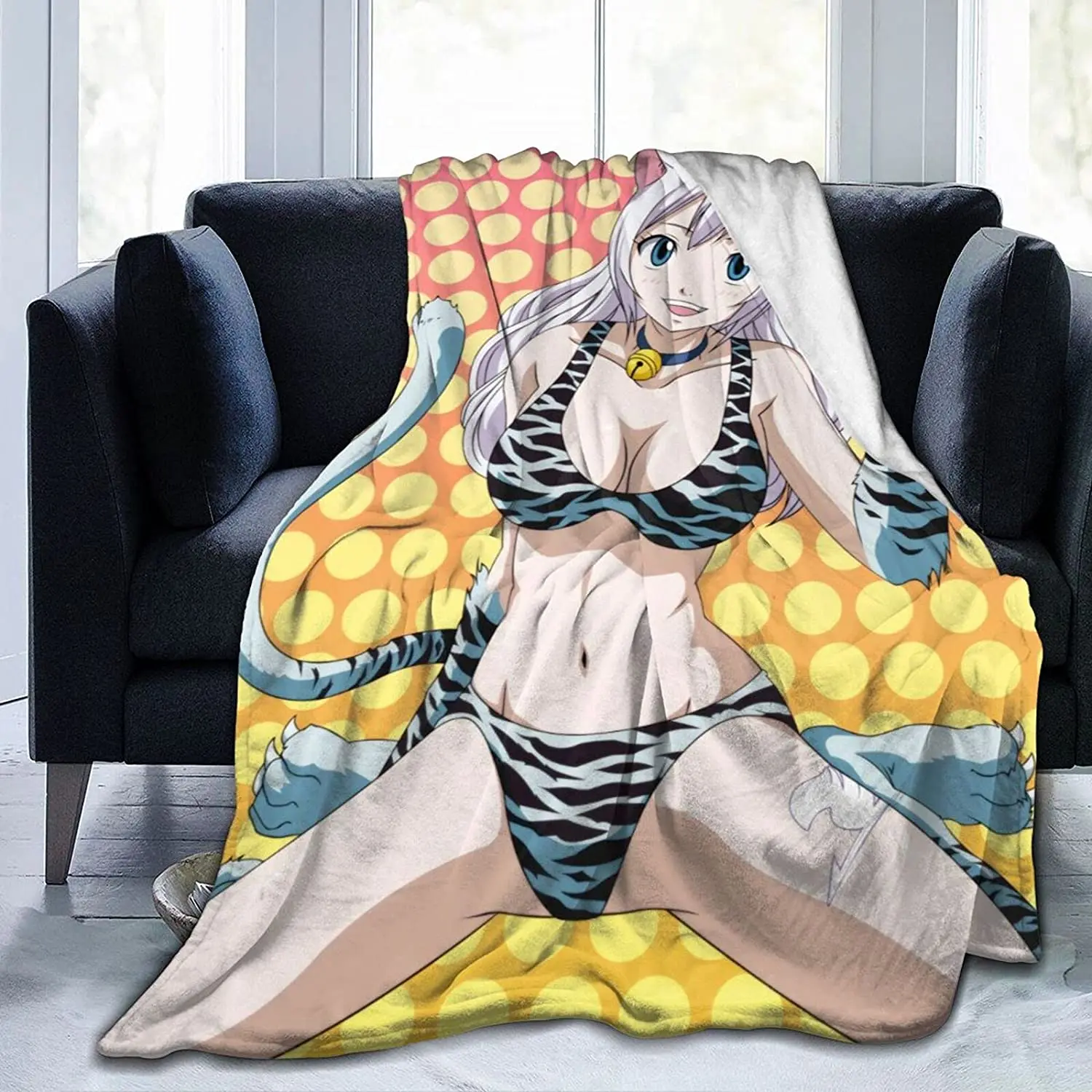 Lisanna Strauss Fluffy Soft and Comfortable Blanket, Anime Warm Embrace of Sympathy