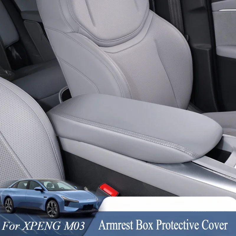 Для XPENG Xiaopeng MONA M03 центральный подлокотник защитный кожаный чехол аксессуары для
